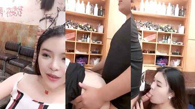 理发店极品骚货主动出击！骑乘挑逗发型师狂插猛操，高潮喷水浪叫连连！